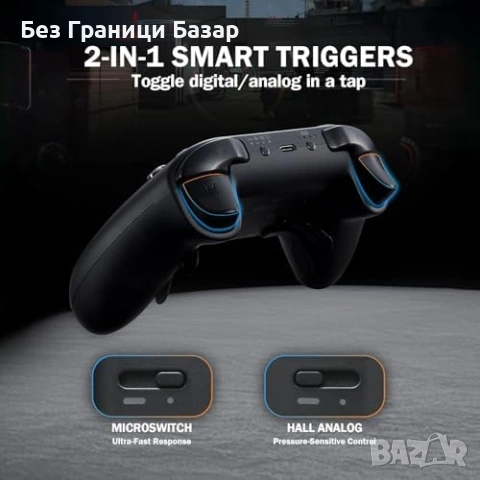 Нов джойстик Безжичен гейм контролер GuliKit TT Pro Bluetooth Switch PC игри, снимка 7 - Аксесоари - 54489028