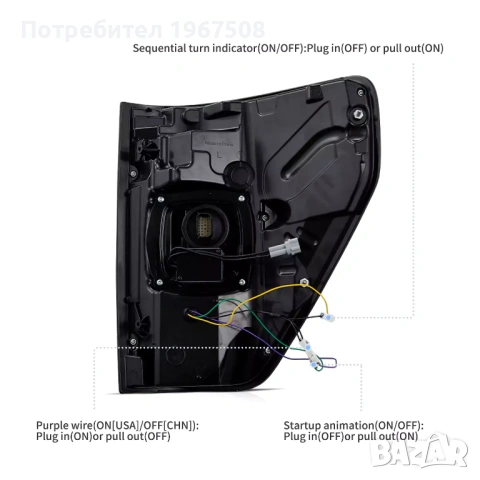 Комплект LED стопове с жълти мигачи за Ford F150 2021 - 2024, снимка 6 - Части - 54201582