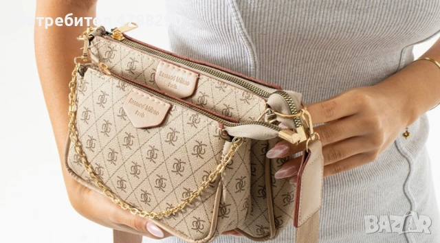 POLOGRAND London Valentino ГОЛЯМА ЧАНТА С КАПАК БЕЖОВА VBS3XJ02, снимка 5 - Раници - 54100998
