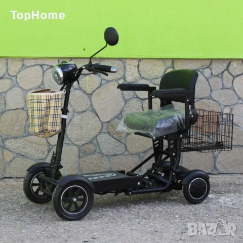 Инвалидна Електрческа Четириколка 350W (сваляема батерия) ЧЕРНА