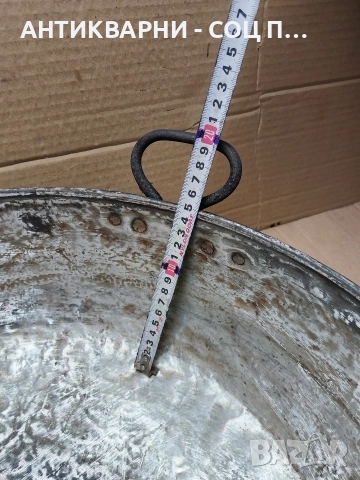 Соц Стара Ръчно Кована Медна Тава За Лютеница 20лт. Тегло 2кг. НОМЕР 101., снимка 12 - Антикварни и старинни предмети - 54010354