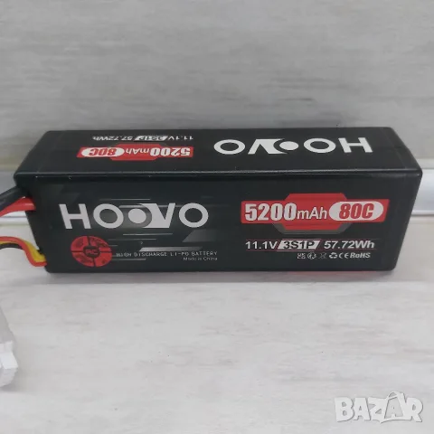 LiPo Батерия HOOVO 3S 11.1V 5200mAh 80C с EC5 Конектор за RC Модели, снимка 5 - Друга електроника - 55656804
