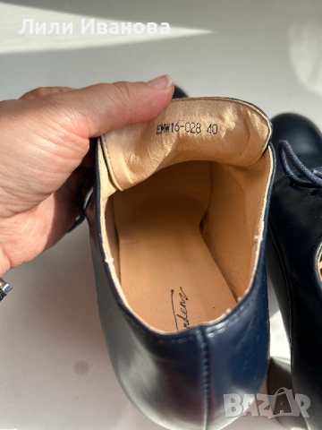 Тъмно сини обувки с удобен ток, снимка 4 - Дамски обувки на ток - 54899163
