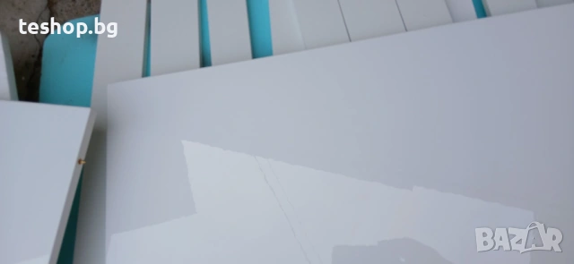 Tрапезна маса HOMCOM, 120-160 x 70 см, разтегателна, за 4-6 души, MDF, бяло с висок гланц, снимка 9 - Маси - 54513613