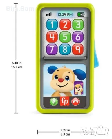Образователен смартфон 2в1 Fisher Price - на български език / 75 звуци и фрази, снимка 3 - Образователни игри - 55396723