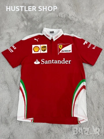 Мъжка тениска с яка PUMA FERRARI. Размер L