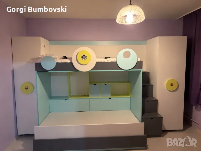Детско легло двуетажно , снимка 3 - Мебели за детската стая - 55339345