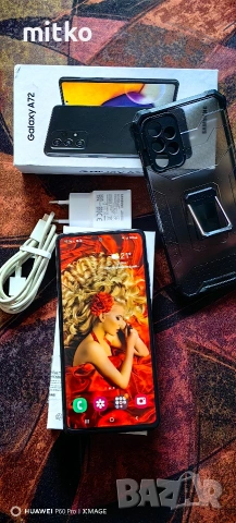 SAMSUNG GALAXY A72-Перфектно състояние.Пълен комплект , снимка 3 - Samsung - 54753738