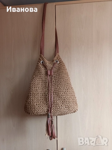Плетена лятна дамска чанта