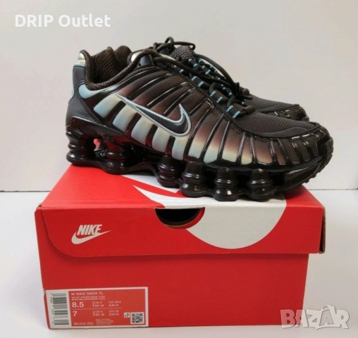 !НОВИ! Nike Shox TL | Brown | + КУТИЯ, снимка 2 - Маратонки - 54574631