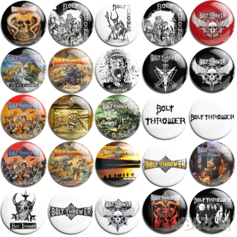 Значки на Death Metal бандите Napalm Death Impaled Nazarine Deicide Bolthrower Carcass Beherit, снимка 6 - Колекции - 50064408