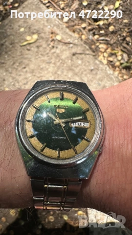 Сейко 5, Seiko 5 калибър 6319 с рядък зелен циферблат , снимка 2 - Мъжки - 54639159