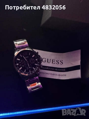 Мъжки Сребърен Часовник GUESS (С гаранция)