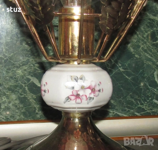 Настолни лампи, порцелан и метал, немски, сет 2 бр., снимка 4 - Други - 54436779