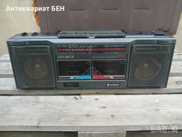 HITACHI W27E DOUBLE CASSETTE – 1985 г. , снимка 2 - Антикварни и старинни предмети - 54874517