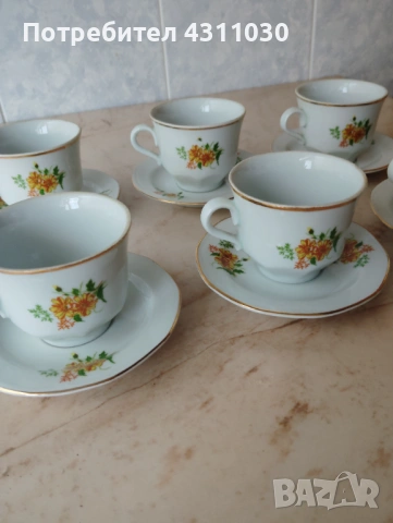Три български  сервиза чаши за кафе , снимка 3 - Чаши - 54214526