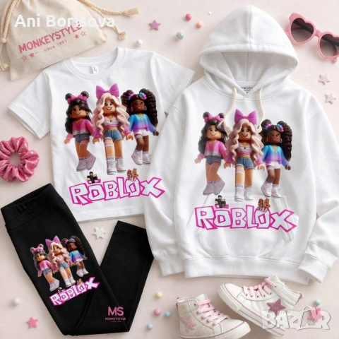 Детски комплект ROBLOX – тениска + суитшър + клин/панталон | ТОП модел 2026