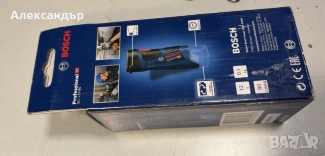 Акумулаторен LED фенер BOSCH GLI 12V-80 SOLO, 12V, 80 лумена, снимка 2 - Друга електроника - 54636005