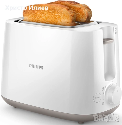 Тостер Philips 2 отделения Бял нов