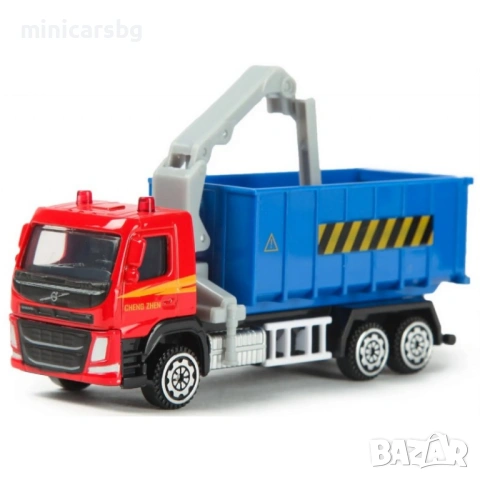 Метален камион Volvo FM 1:72 гондола с кран