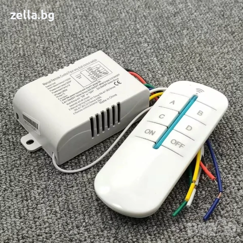 4-канален безжичен ключ с дистанционно управление 220V 1000W/канал – RF приемник 433MHz 10042