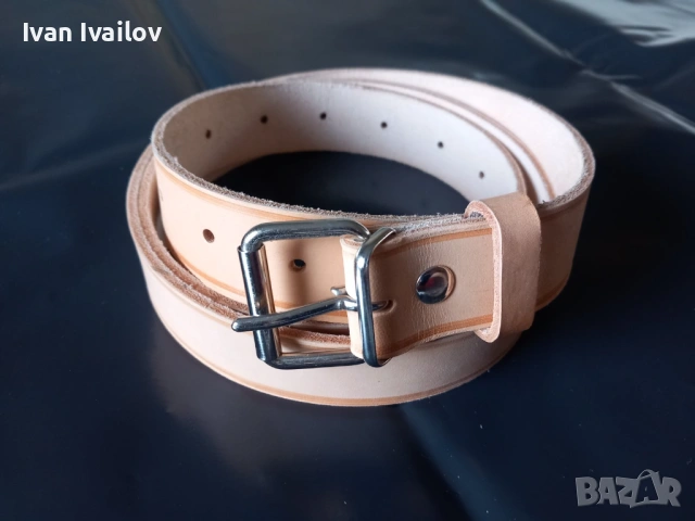 МАКСИ размер (150 см) – Натурален мъжки колан – ЕСТЕСТВЕНА КОЖА