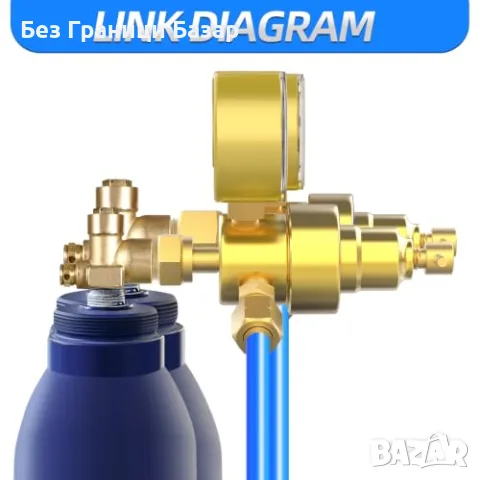 Нов Кислороден регулатор MEANLIN CGA 540 с двоен манометър 0-4000 PSI, снимка 6 - Друга електроника - 55416849