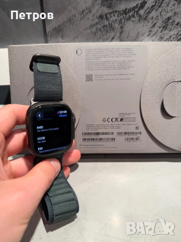 100% battery! Гаранция!  Apple Watch Ultra 2  Black Titanium Green 49 mm, снимка 8 - Смарт гривни - 54445163