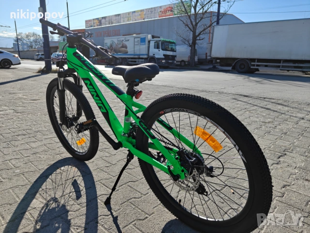 BG Алуминиев велосипед 24" NINJA зелен, снимка 9 - Велосипеди - 54334827