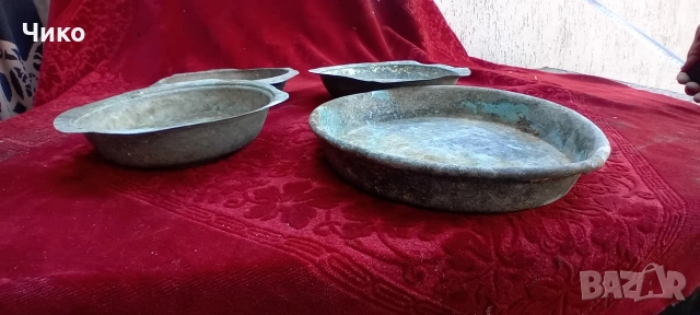 5бр медни чиний, снимка 2 - Антикварни и старинни предмети - 54600637