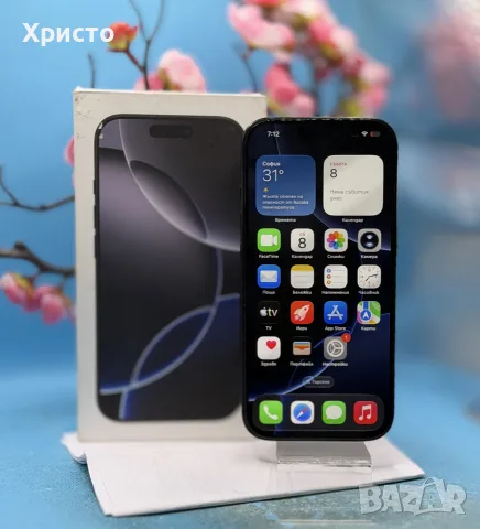 ГАРАНЦИОНЕН!!! Apple iPhone 16 Pro, 128GB, 5G, Black Titanium, снимка 6 - Apple iPhone - 55600281
