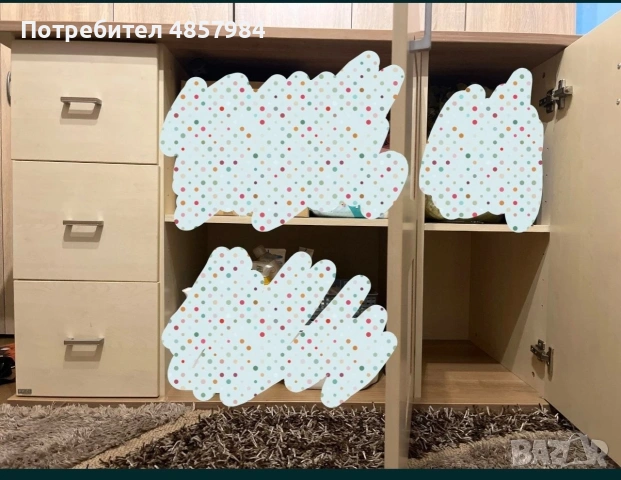 Комбиниран шкаф / скрин с чекмеджета и вратички, снимка 5 - Скринове - 55077529