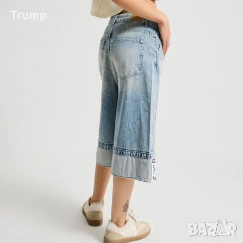 - 50 % Тренди дънкови бермуди, изтъркан ефект, It' s basic , снимка 2 - Дънки - 55562275