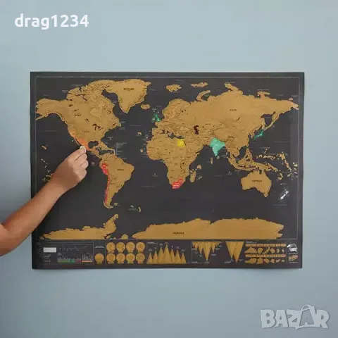 Световна Скреч Карта ScratchMap, снимка 3 - Карти за игра - 55593355