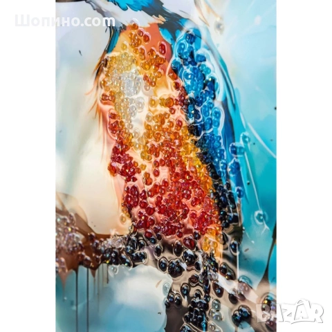 Картина „Земеродно рибарче“ с рамка, 60*80 см , снимка 3 - Картини - 54366698