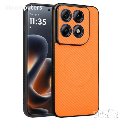 За Motorola Edge 70 Pro 5G / 70 Pro+ 5G Carbon Fiber TPU PC Кожен Калъф с Метален Ринг за Магнитна С, снимка 3 - Калъфи, кейсове - 55440139