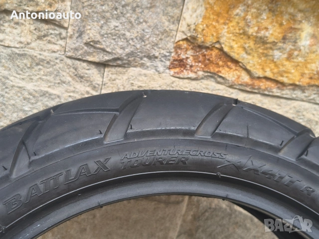 160 60 15 BRIDGESTONE BATTLAX ADVENTURECROSS TOURer AX41T 67H гума скутер гуми мото, снимка 8 - Гуми и джанти - 55163057
