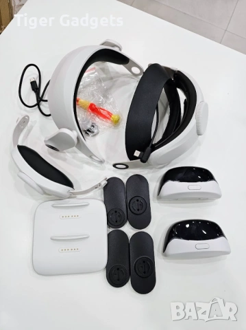 MQ4000 VR Elite Head Strap – комфортен head strap за Meta Quest 2 / Quest 3 с 2 батерии 6700mAh, снимка 6 - Друга електроника - 54550640