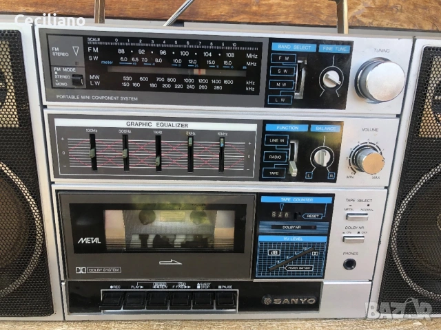 SANYO C30 BOOMBOX  Работи функционално на всичко!, снимка 3 - Радиокасетофони, транзистори - 54795276