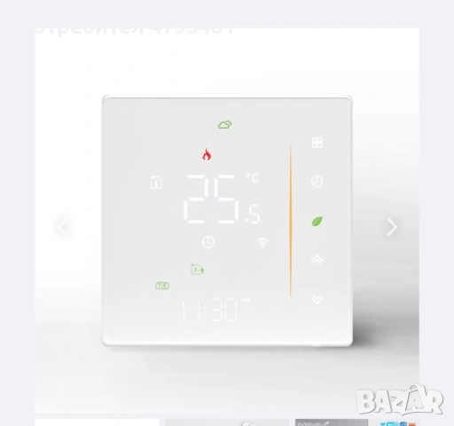 WiFi Смарт термостат газов бойлер или пелетна камина със стъклен панел, снимка 3 - Бойлери - 54397459