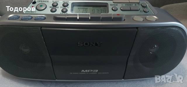 Sony CFD-S03CPL CD/MP3 Stereo Radio Cassette Corder , снимка 3 - Радиокасетофони, транзистори - 54659208