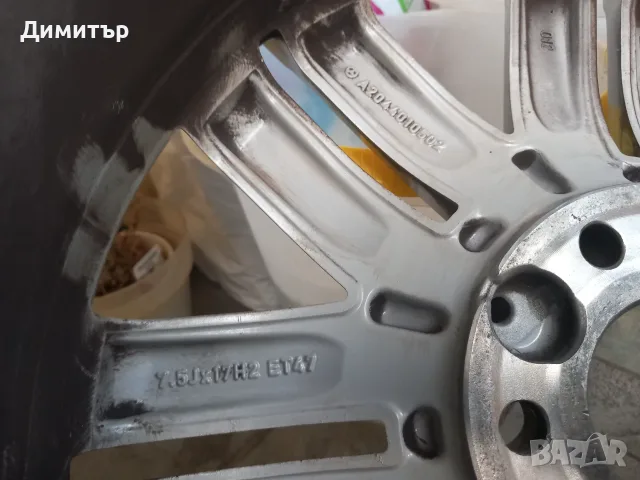 4 оригинални джанти спорт-пакет с летни гуми 17" за Mercedes, снимка 6 - Гуми и джанти - 55598826