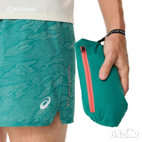 Мъжко яке ASICS FUJITRAIL PACKABLE WINDBREAKER, снимка 13 - Спортни дрехи, екипи - 54099104