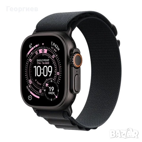 Apple Watch Ultra 3 (2025) 5G 49mm Black Titanium Case with Black Alpine Loop L часовник