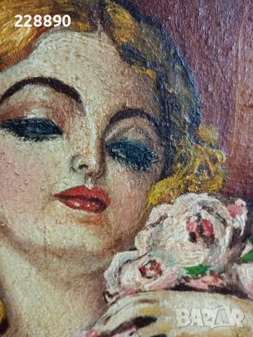 Рисувана картини -1954г, снимка 3 - Антикварни и старинни предмети - 47619725