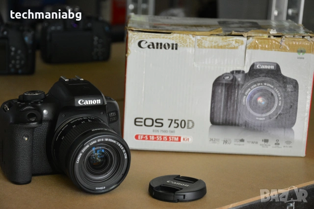 Canon EOS 750D + Canon EF-S 18-55mm f/3.5-5.6 IS II – Пълен комплект