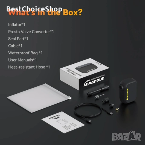 Мини помпа за велосипеди Anoutway AS210 PRO AT1 PRO, снимка 8 - Аксесоари за велосипеди - 54874046