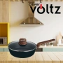 Тиган с капак Voltz Paris, 24x6.3см., Дълбок, Топлинен сензор, Кован алуминий, Незалеп. покритие, снимка 4