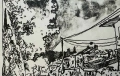 стари къщи графика 2007г, снимка 3