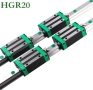 Комплект линейни водачи HGR20 1200 мм, 2 водещи шини HGR20 + 4 плъзгащи блока HGH20CA, линейни напра, снимка 3